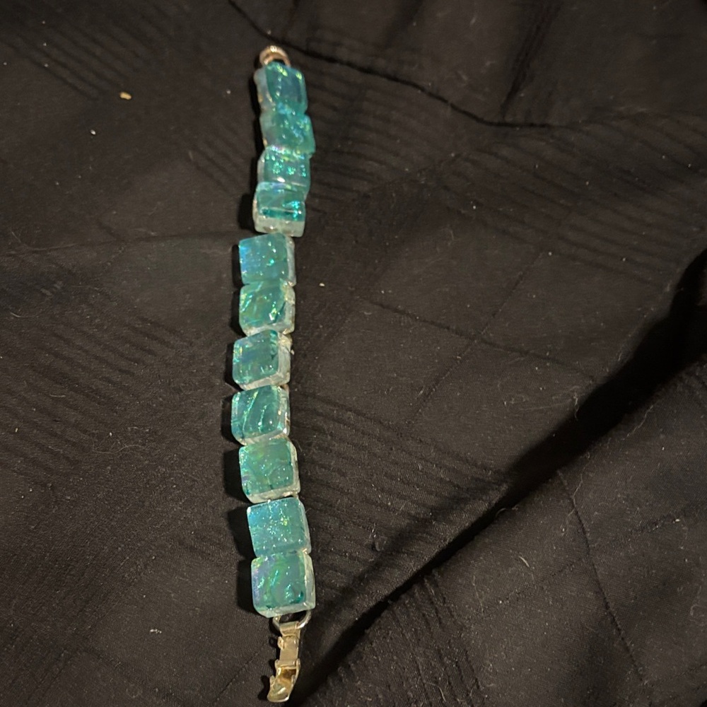 Dichroic Blue Bracelet